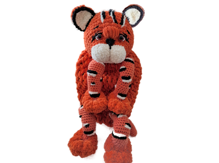 Terry mischief tiger pyjama bag storage toy